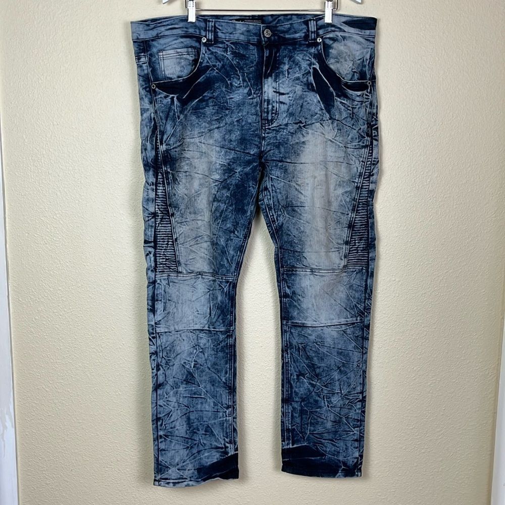Bleeker & Mercer acid wash jeans 42” waist x 32” inseam